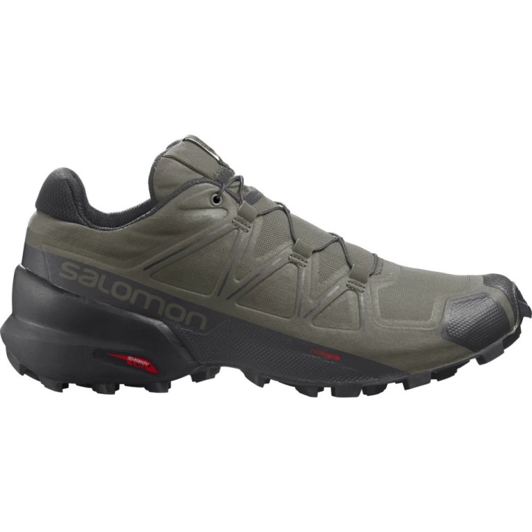 Olive Salomon Speedcross 5 Men\'s Trail Running Shoes | IE TA2153